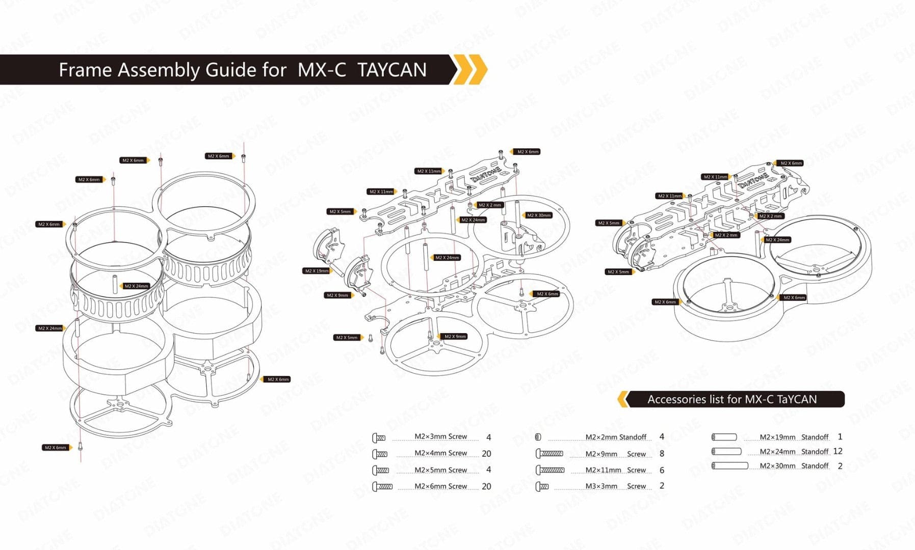 DIATONE MXC TAYCAN DUCT 3 INCH CINEWHOOP - FRAME KIT for fpv drones 9