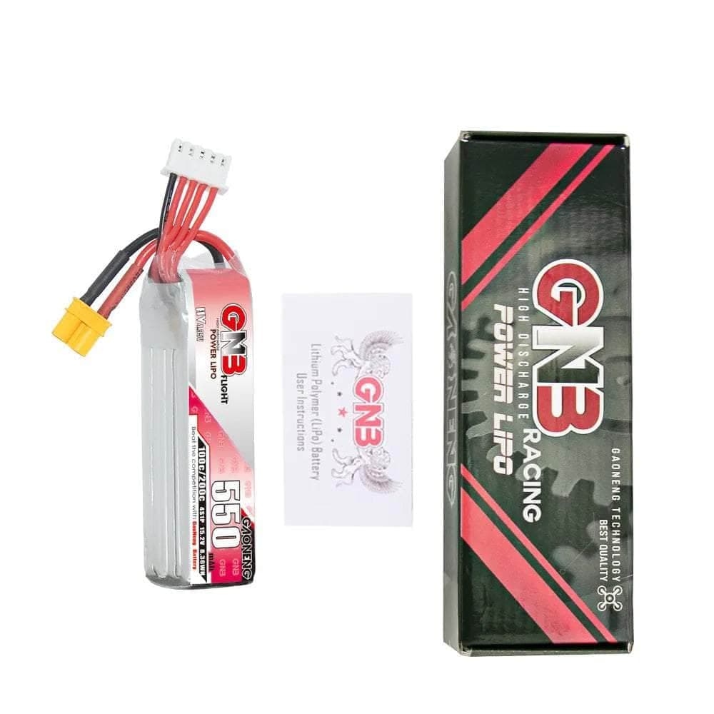 Gaoneng GNB 15.2V 4S 550mAh 100C LiHV Micro Battery (Long Type) - XT30 for fpv drones 3