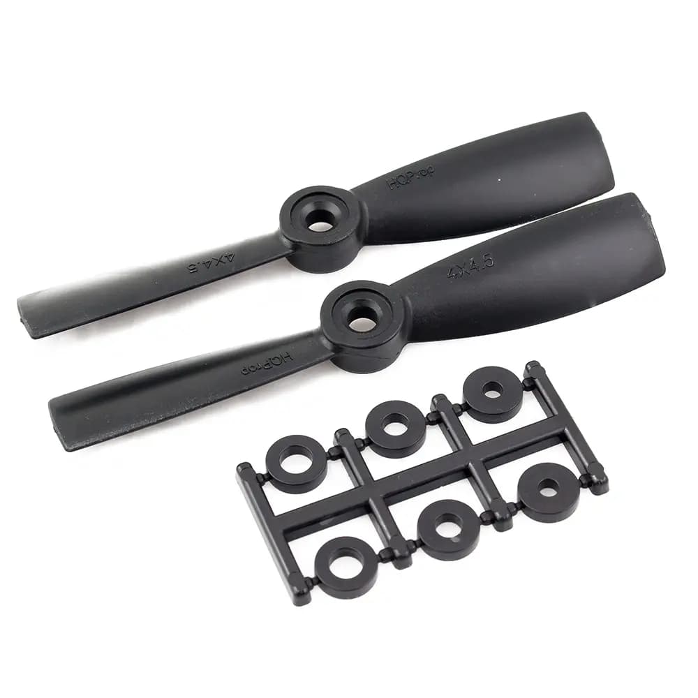 HQProp 4x4.5B Bullnose CCW Propeller - 2 Blade (2 Pack - Black) - 4" - Black for fpv drones