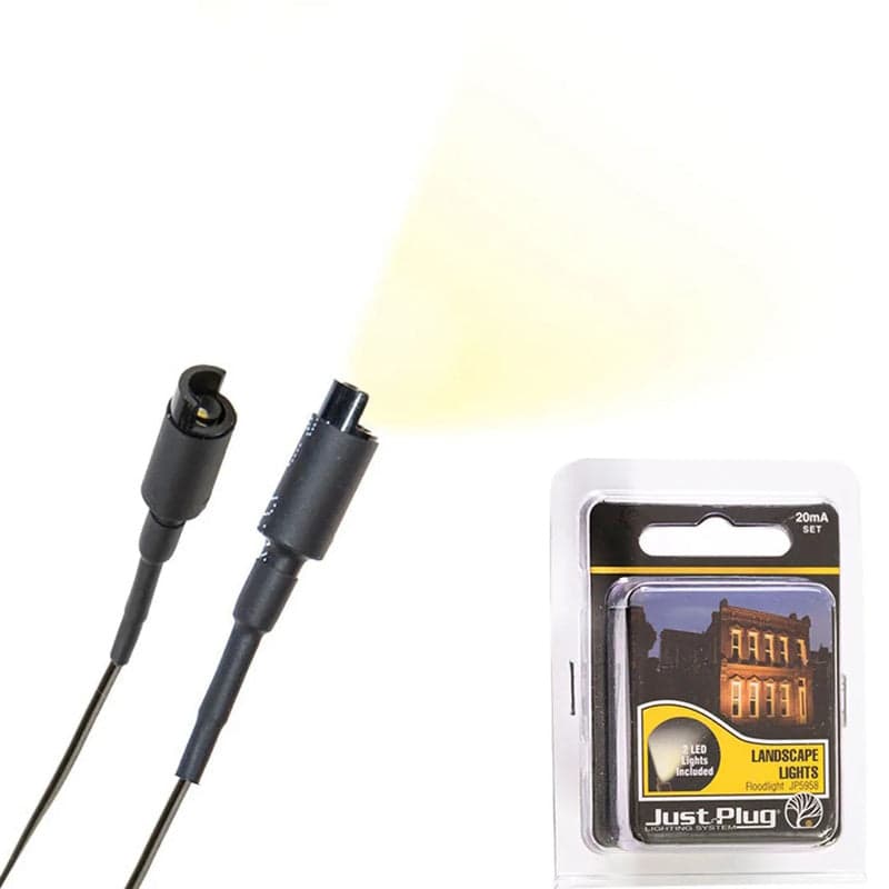Woodland Scenics JP5958 Just Plug, LED Floodlight (2) All Scales for fpv drones