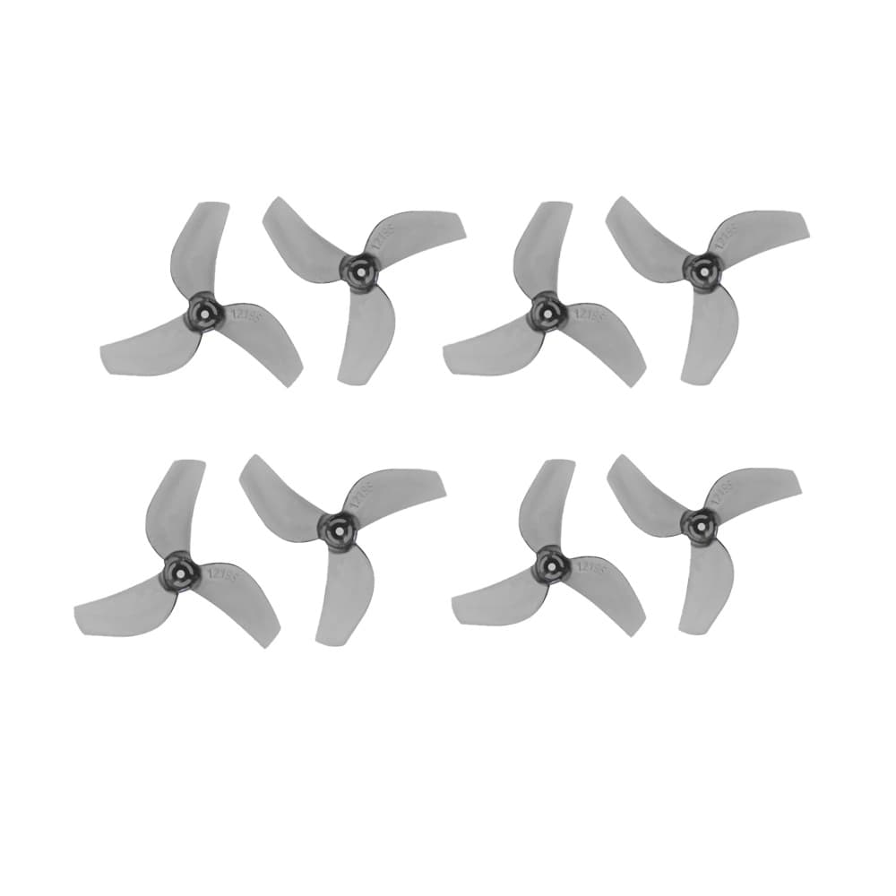 Gemfan 31MM 1219S 3-Blade Propeller (Set of 8) - 0.8mm Shaft - Clear Black - 4 - Black
