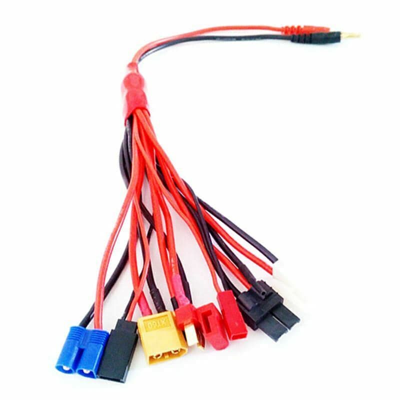 4mm Banana to XT60 EC3 XT30 TRX JST FUTABA TAMIYA T-Plug Charger Adapter Cable for fpv drones 1
