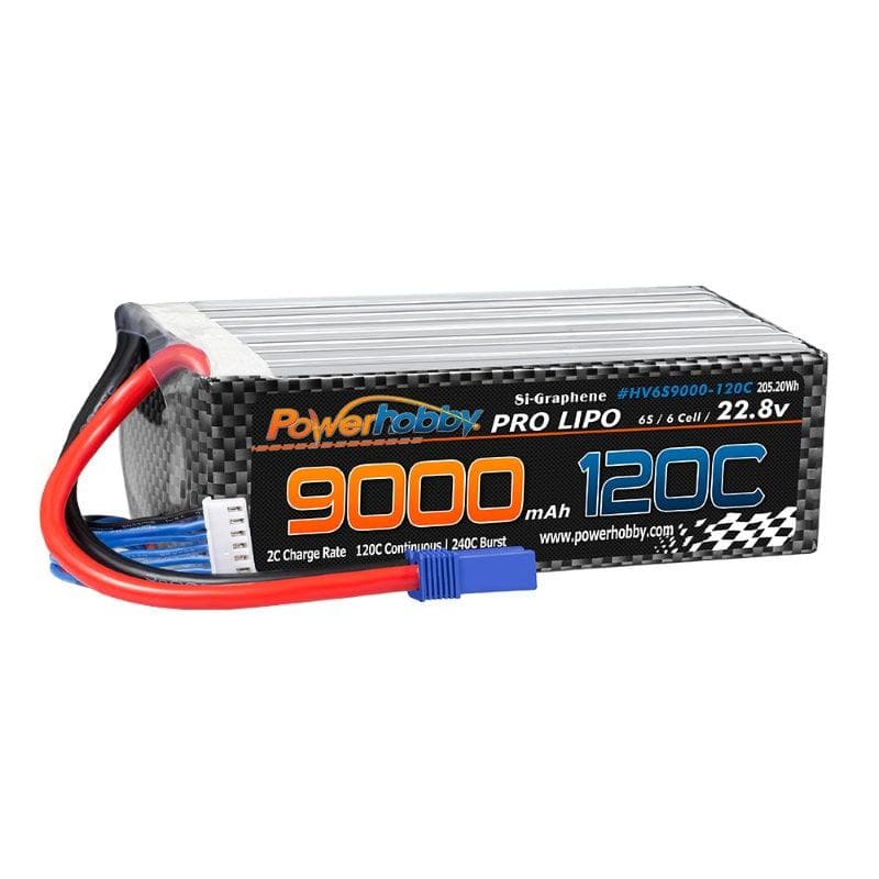 Powerhobby 6S 22.8V 9000mah 120C GRAPHENE + HV Lipo Battery w EC5 Plug for fpv drones 1