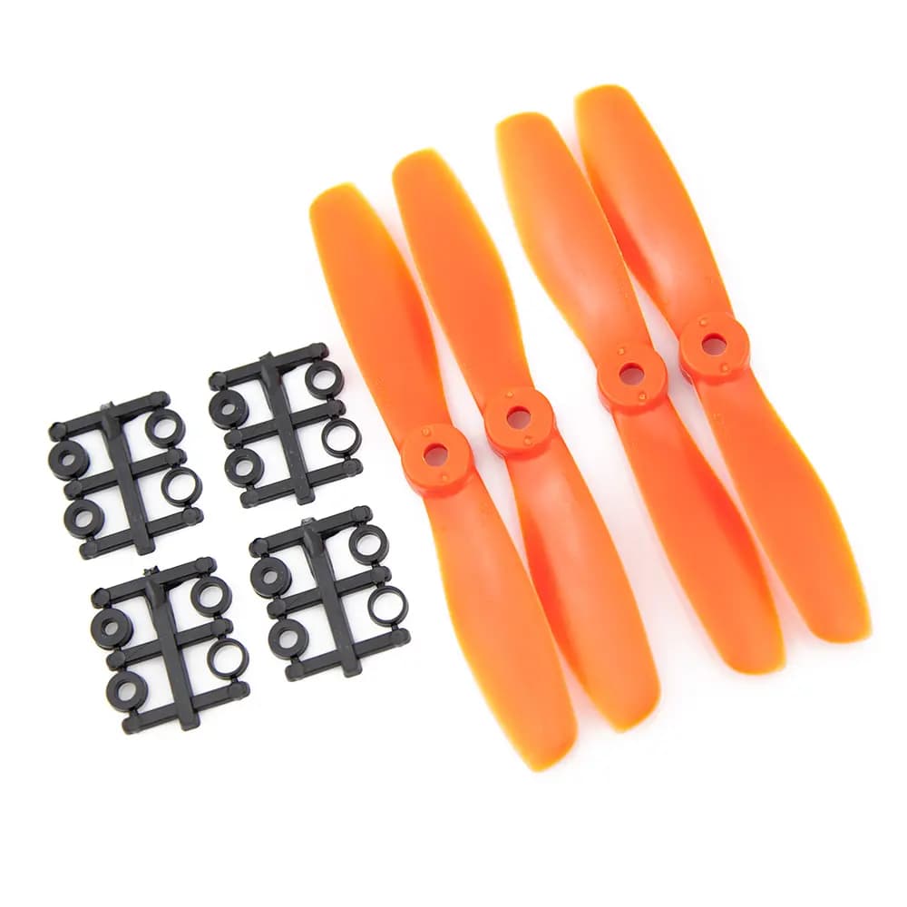 Gemfan 5x4.5 Bullnose Propeller - Nylon Glass Fiber (Set of 4 - Orange) - 5" - Orange