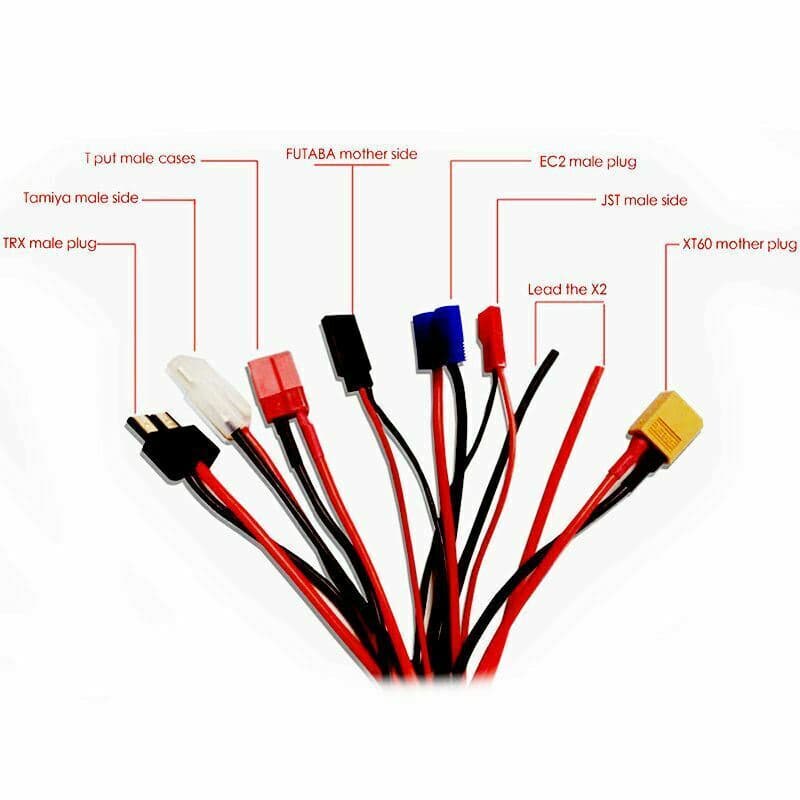 4mm Banana to XT60 EC3 XT30 TRX JST FUTABA TAMIYA T-Plug Charger Adapter Cable for fpv drones 2