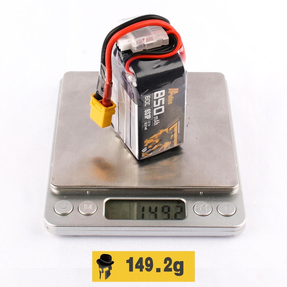 Auline 6s 850mAh 22.2v 6S LiPo 80c XT30 for fpv drones 1