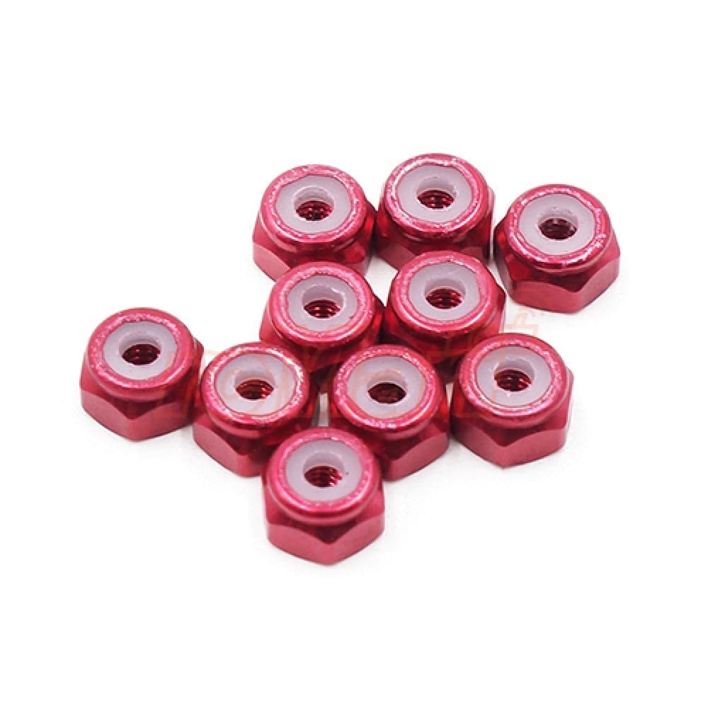 Yeah Racing YA-0565RD 2mm Aluminum Lock Nut (Red) (10) for fpv drones