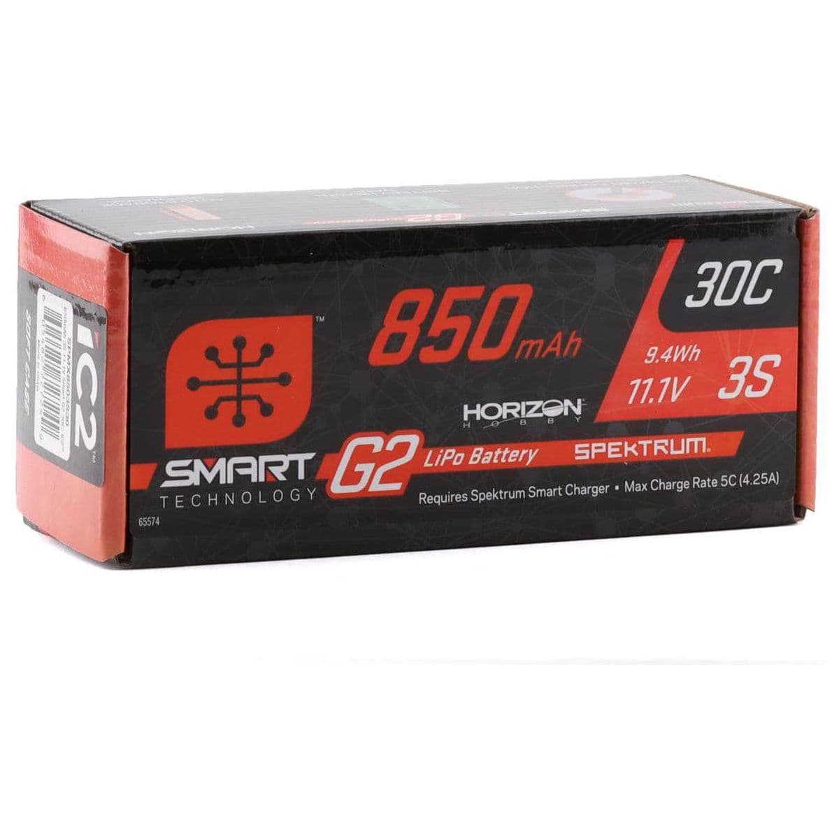 SPMX8503S30, Spektrum RC 3S Smart G2 LiPo 30C Battery Pack w/IC2 Connector (11.1V/850mAh) for fpv drones 1