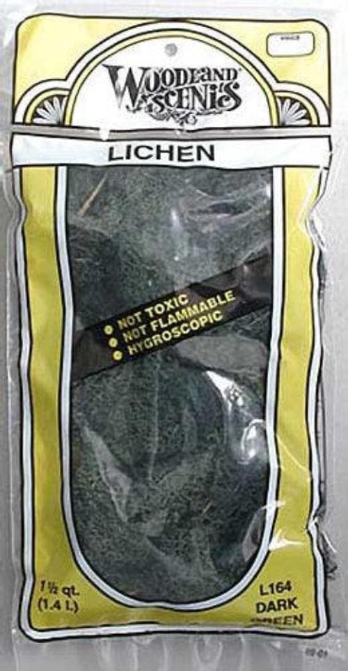 Woodland Scenics L164 N/HO Lichen Dark Green 1.5 Quarts Train Scenery for fpv drones