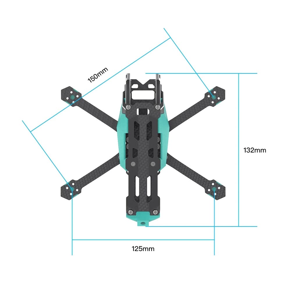 Sub250 Oasisfly30 3 Inches HD Freestyle Quadcopter Frame Kit with Side Panels for fpv drones 6