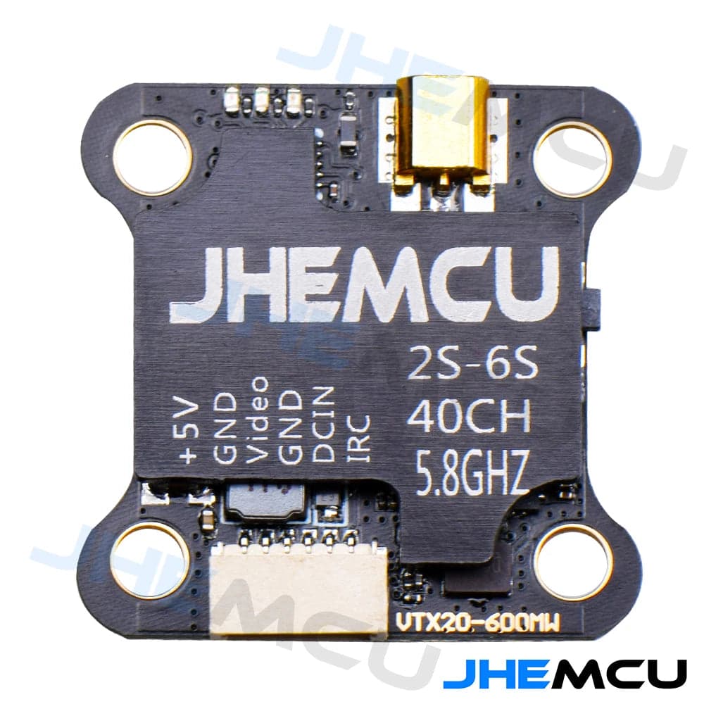 JHEMCU 25-600mW 5.8GHz MMCX VTX w/ IRC Tramp - 20x20mm for fpv drones
