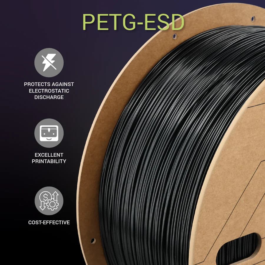 Polymaker Fiberon PETG-ESD 1.75mm Filament 3kg (Formerly PolyMax PETG-ESD) for fpv drones 8