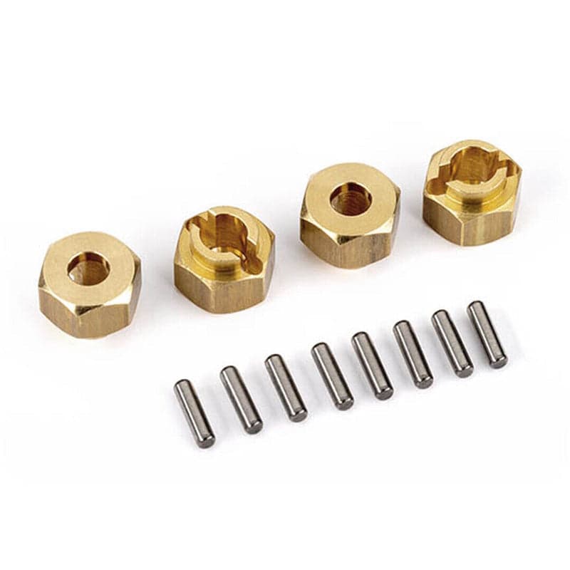 Traxxas 9750X TRX-4M Brass Wheel Hubs 7mm Hex (4) w/ Axle Pins (8) for fpv drones