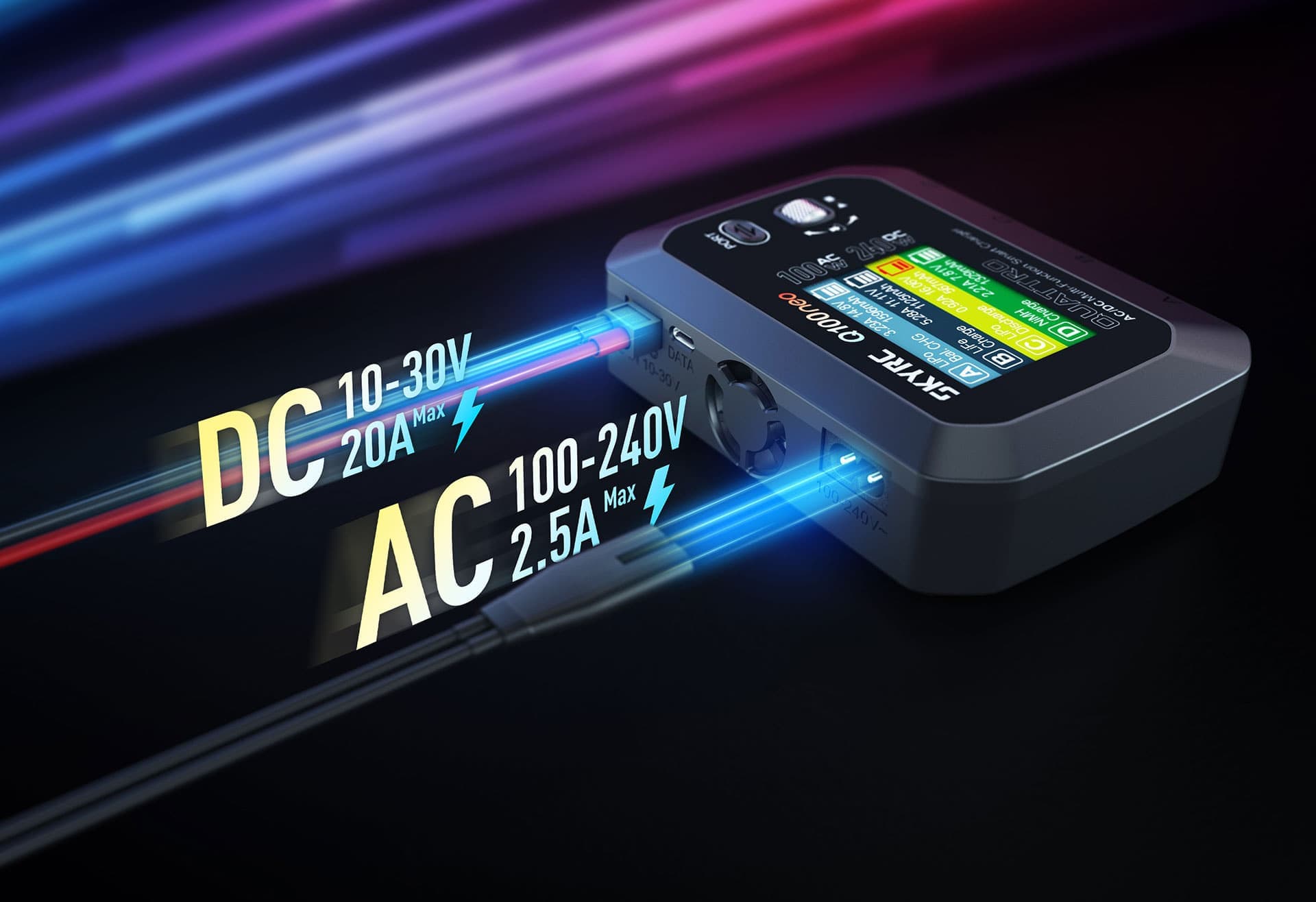 SkyRC Q100 Neo AC/DC Multi-Function Smart Charger for fpv drones 2