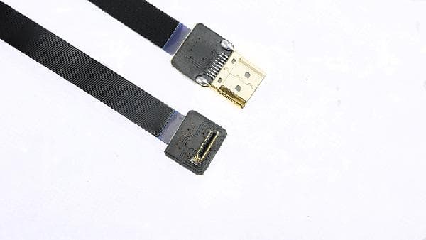 Soft shielded HDMI to Mini HDMI conversion cable - 30cm for fpv drones 2