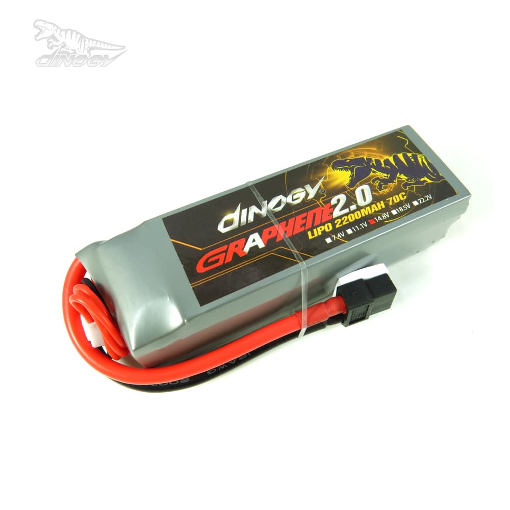 Dinogy Graphene 2.0 - 2200mAh 14.8V 70C 4S LiPo accu for fpv drones 2