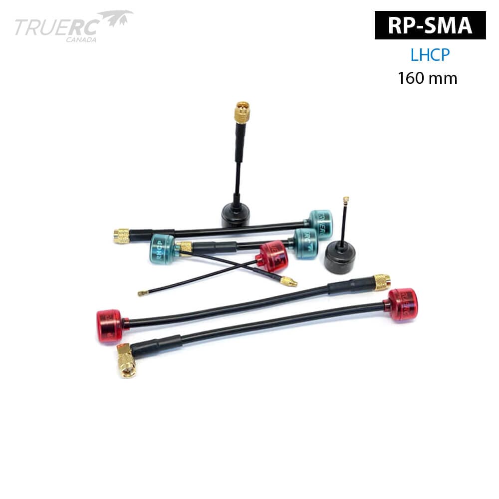 TrueRC CORE 5.8GHz - LHCP - RP-SMA - 160mm - BLAUW for fpv drones