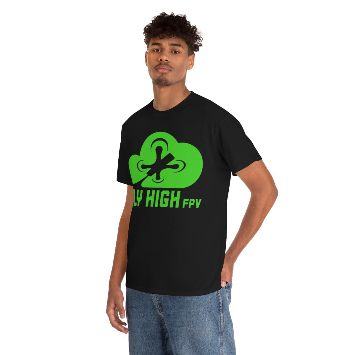 Fly High FPVTee - Green Logo for fpv drones 91