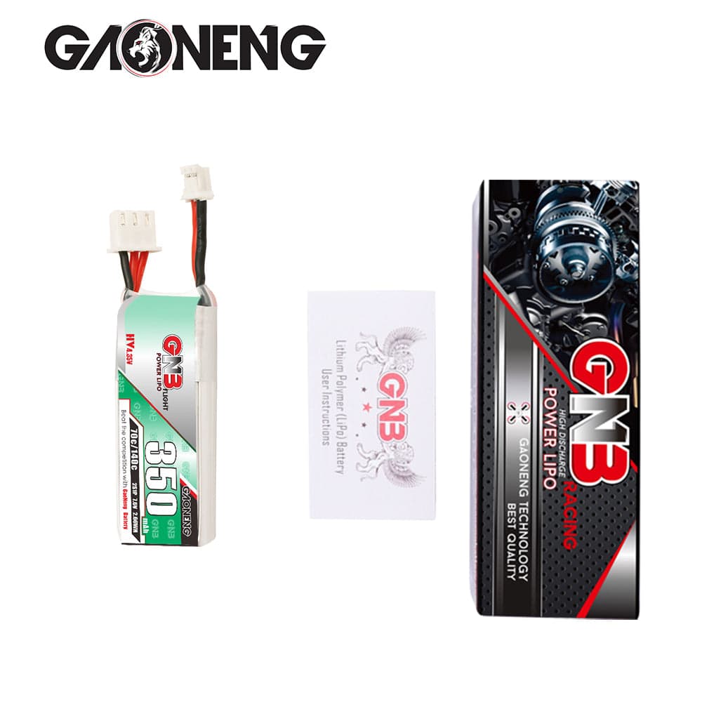 Gaoneng GNB 350mAh 2S 7.6V HV EMAX Tinyhawk S Pack (2 PCS.) - PH2.0 for fpv drones 5
