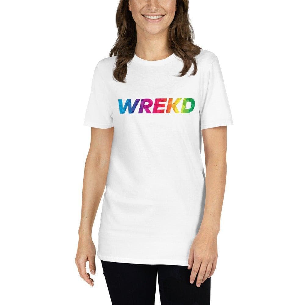 WREKD White Colorful Unisex Logo Tee for fpv drones 2