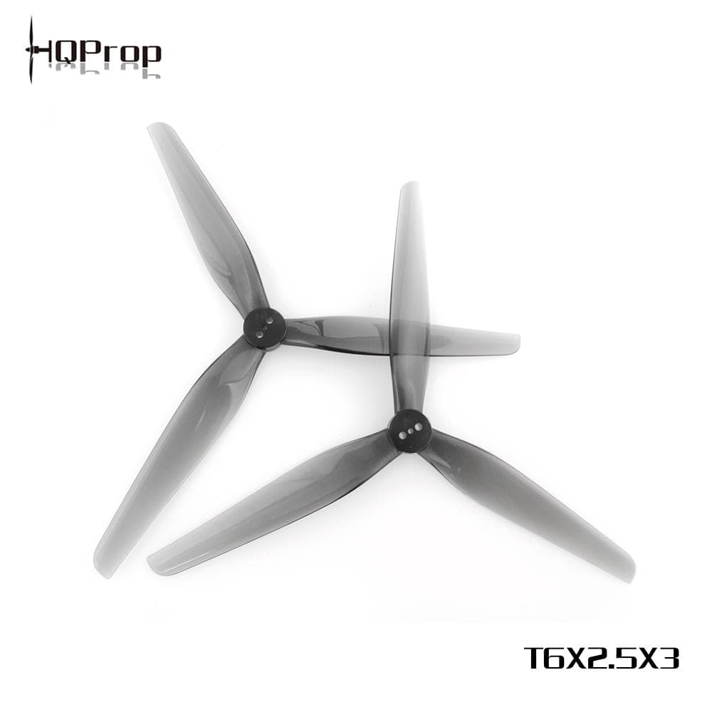 HQ Prop T6X2.5X3 Tri-Blade 6" Prop Grey - (2CW+2CCW) for fpv drones