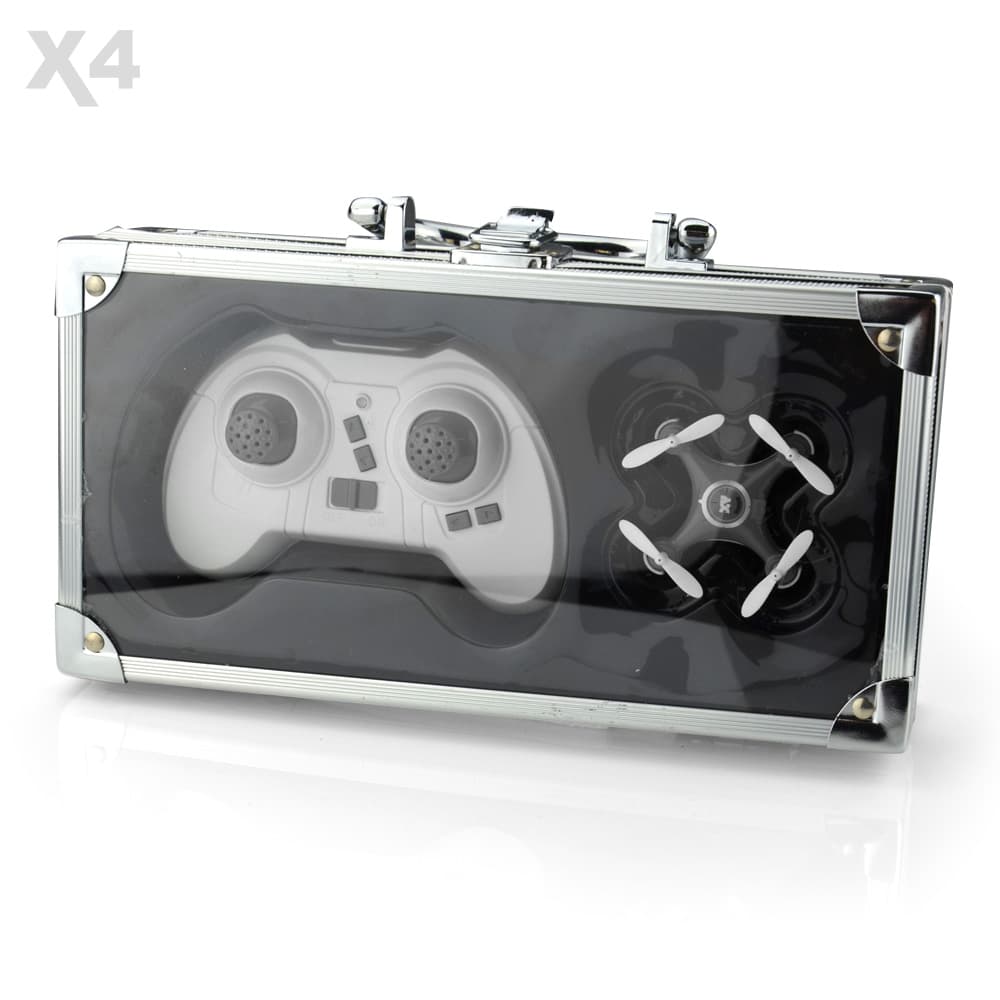 X4 6-Axis Gyro Nano Quadcopter inclusief opbergcase - ZWART for fpv drones 1