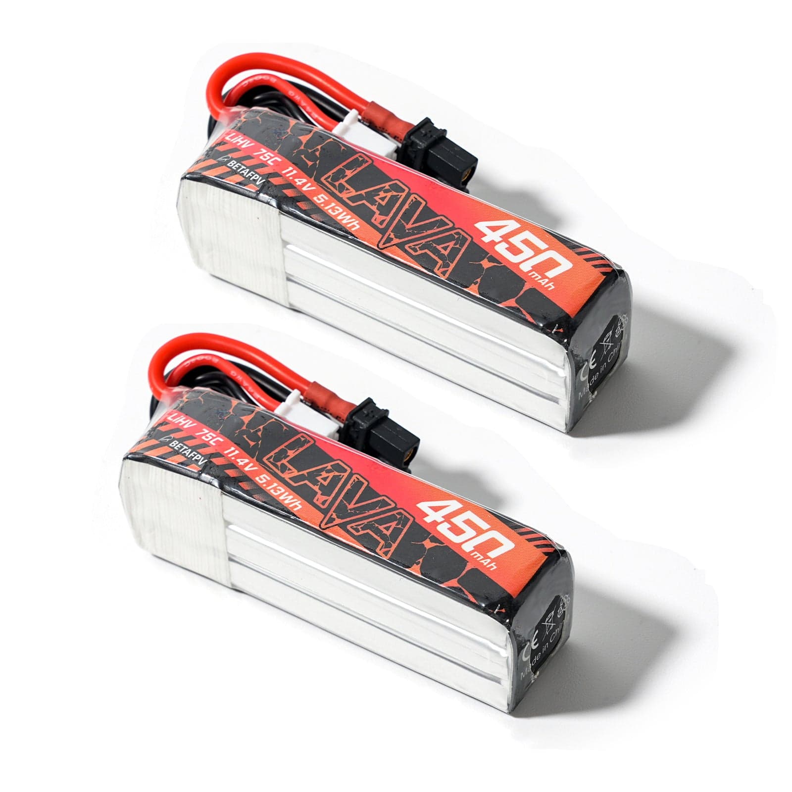 BETAFPV LAVA 2S/3S/4S 450mAh 75C Battery (2PCS) for fpv drones 2