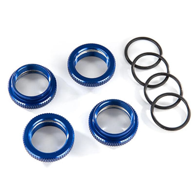 Traxxas 8968X Spring Retainer Blue-Anodized Aluminum GT-Maxx Shocks (4) Maxx for fpv drones