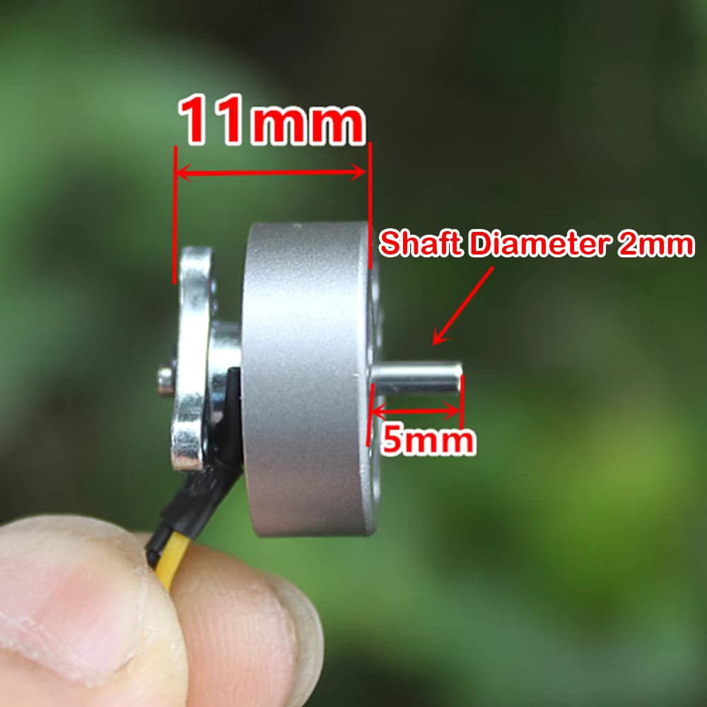 Mini 18mm 3-phase Brushless Motor DC 7.4V 2750KV High Speed 2mm Shaft 2S-3S BLDC for fpv drones 3