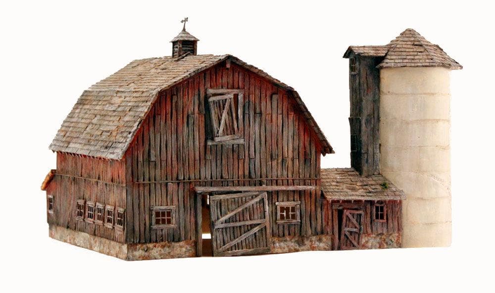 Woodland Scenics BR4932 N Old Weathered Barn N Structure  Built-&-Ready for fpv drones 2