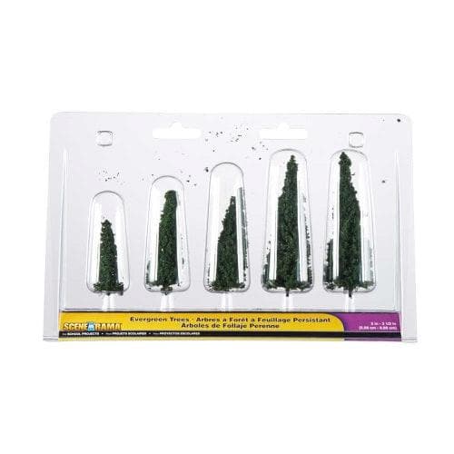 Woodland Scenics SP4154 Scene-A-Rama Evergreen Trees (5Pack) (2") for fpv drones