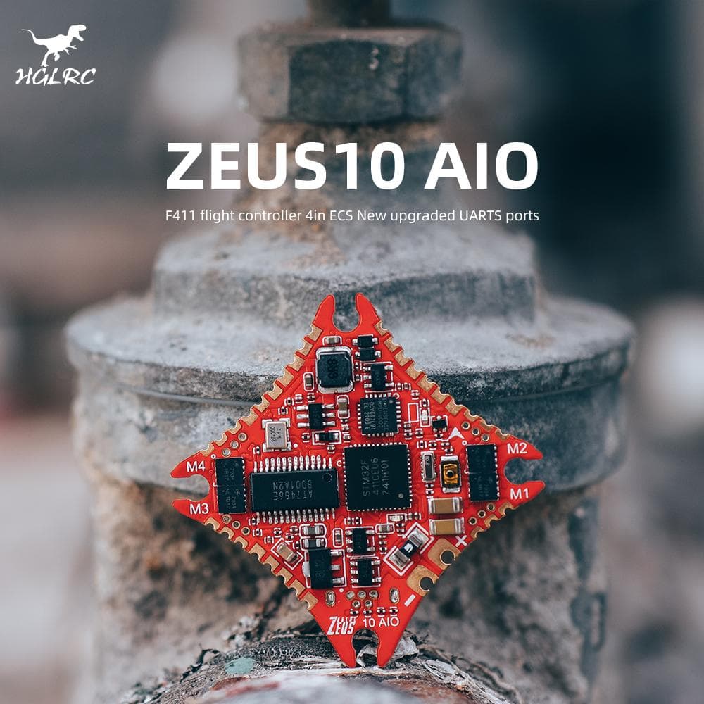 HGLRC ZEUS10 AIO FPV Racing Drone 2-6S F411 Flight Controller 10A BL_S 4in1 ESC