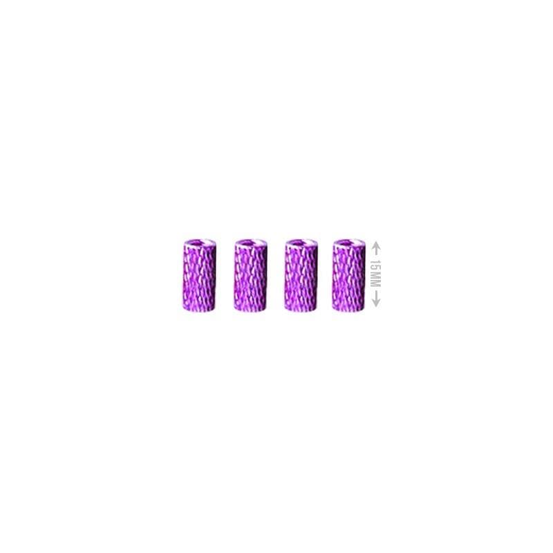 M3 Aluminium Standoffs (4 stuks) - GEKARTELD - 15mm - PAARS for fpv drones 1