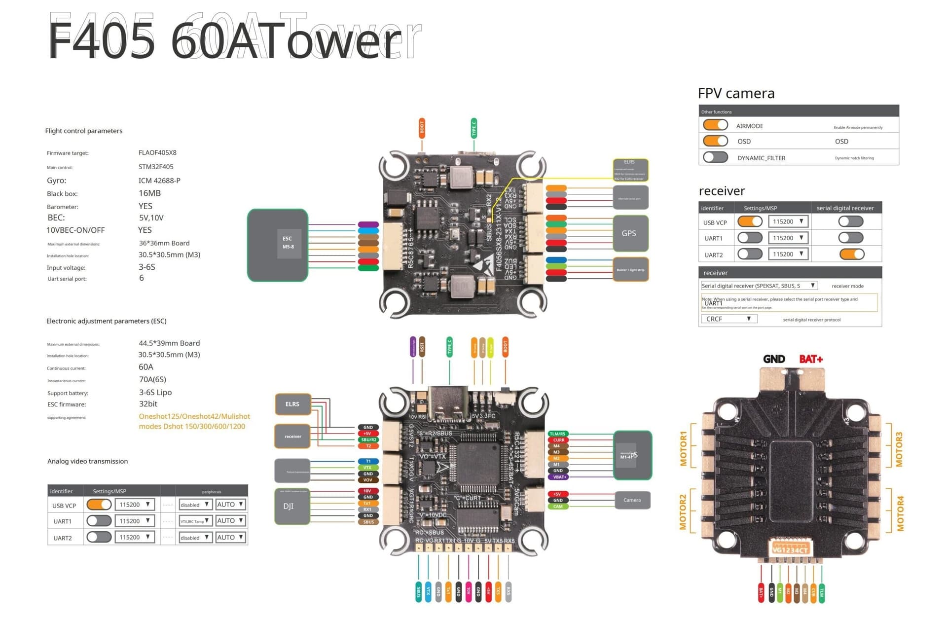 UMT F405 Flight Controller for fpv drones 7