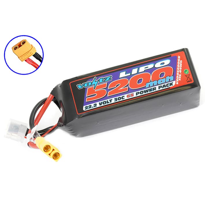 Voltz 5200mah 22.2V 30c Lipo Battery (XT90) for fpv drones