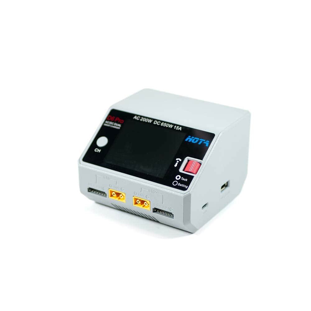 HOTA D6 Pro 325W 15A 1-6S Dual Channel AC/DC Smart Charger w/ Wireless Cellphone Charging - Choose Your Color