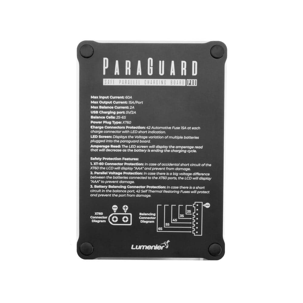 Lumenier ParaGuard PRO - Safe Parallel Charging Board (XT-60 - 6 Port) for fpv drones 4