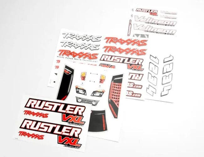 Traxxas TRA3713R 1/10th Scale Rustler VXL Decal Sheet (2) for fpv drones