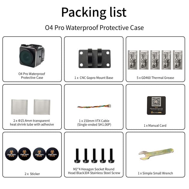 DarwinFPV Aluminium Waterproof Protective Case for DJI O4 Pro for fpv drones 7
