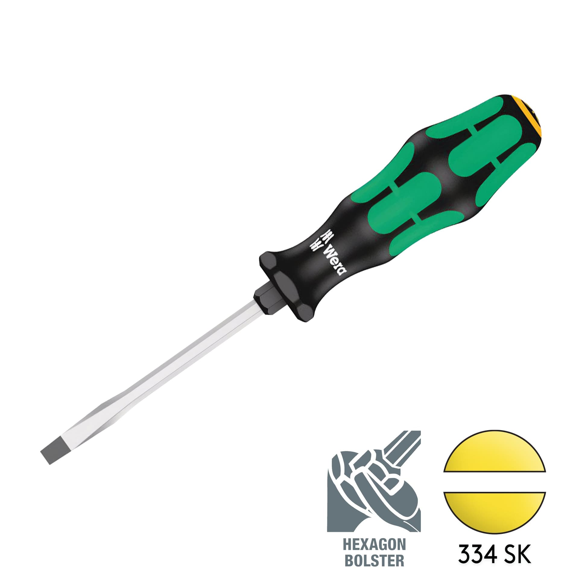 Wera 334 SK 1x5.5x100mm Slotted Flat Head Screwdriver (Hex Bolster Edition) 05007673001 for fpv drones