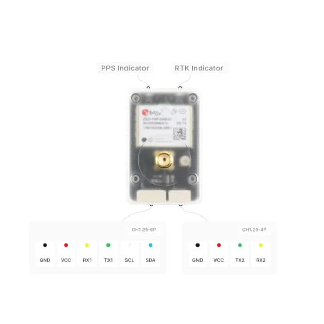 MicoAir MA-RTK-AIR-F9P RTK GNSS with compass for fpv drones 4