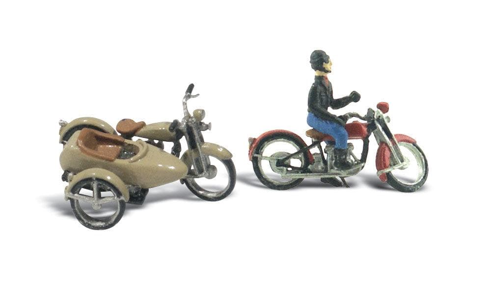Woodland Scenics D228 HO Motorcycles and a Sidecar Vehicle Figure Kit / Vehicle AutoScenes for fpv drones