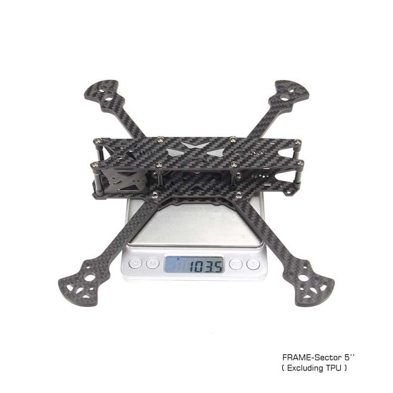 HGLRC Sector Freestyle  3K Carbon Fiber Frame Kit for RC Drone FPV Racing for fpv drones 8