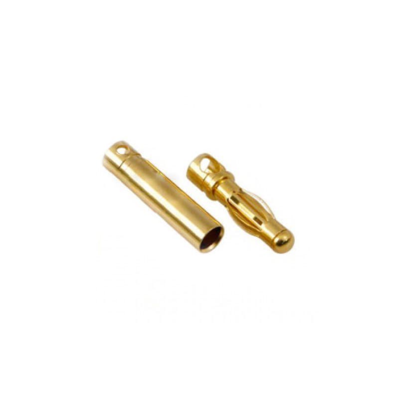 Conector Banana Chapado en Oro 2mm, 3mm, 3,5mm, 4mm (pareja)