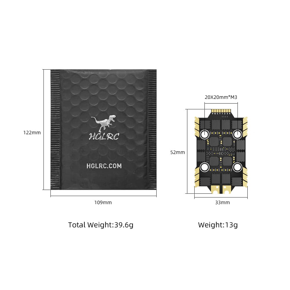 HGLRC 60A 4IN1 6S BL32 MINI V1 ESC FPV Drone for fpv drones 2