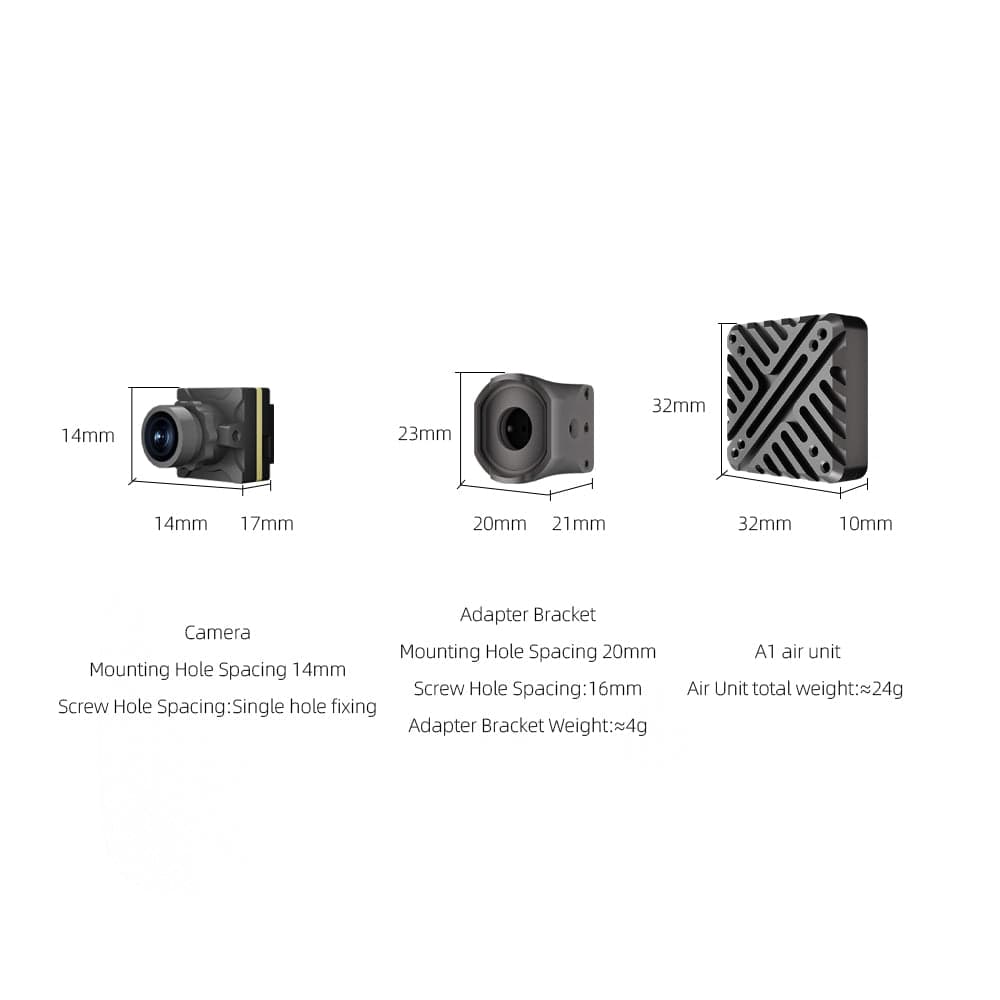 HGLRC Draco A1/A2 5.8Ghz HD VTX 1W FPV Air Unit for fpv drones 5