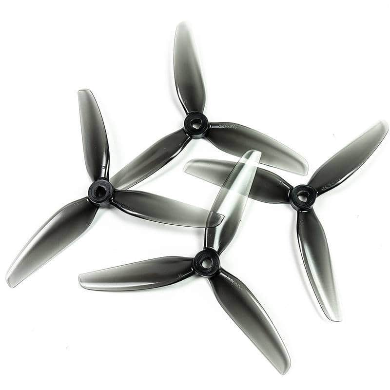 HQ Prop Durable 5.1x3.6x3 Tri-Blade 5" Prop 4 Pack - Grey