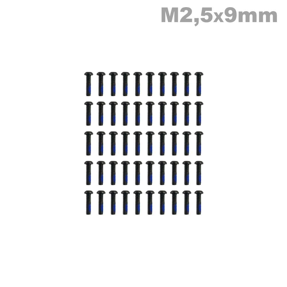 M2.5x9 Bolkop Schroef (50 stuks) - ZWART for fpv drones