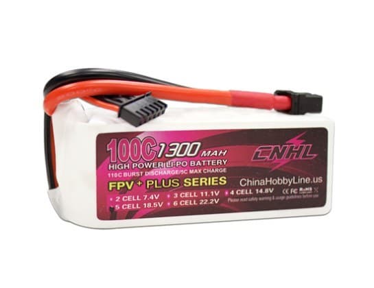 G+PLUS 1300mAh 18.5V 5S 100C Li-Po Battery for fpv drones
