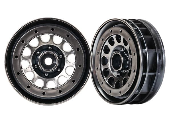 Traxxas 8173 1.9" Blk Chrome Beadlock Method Wheels (2) for fpv drones